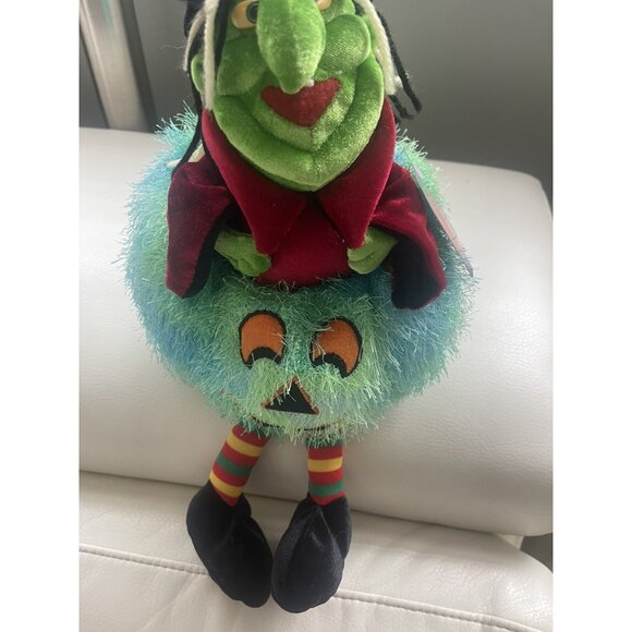Y2K Collectable Discontinued Meijer Halloween Witch & Pumpkin Plush By Caltoy 03 - Picture 10 of 16